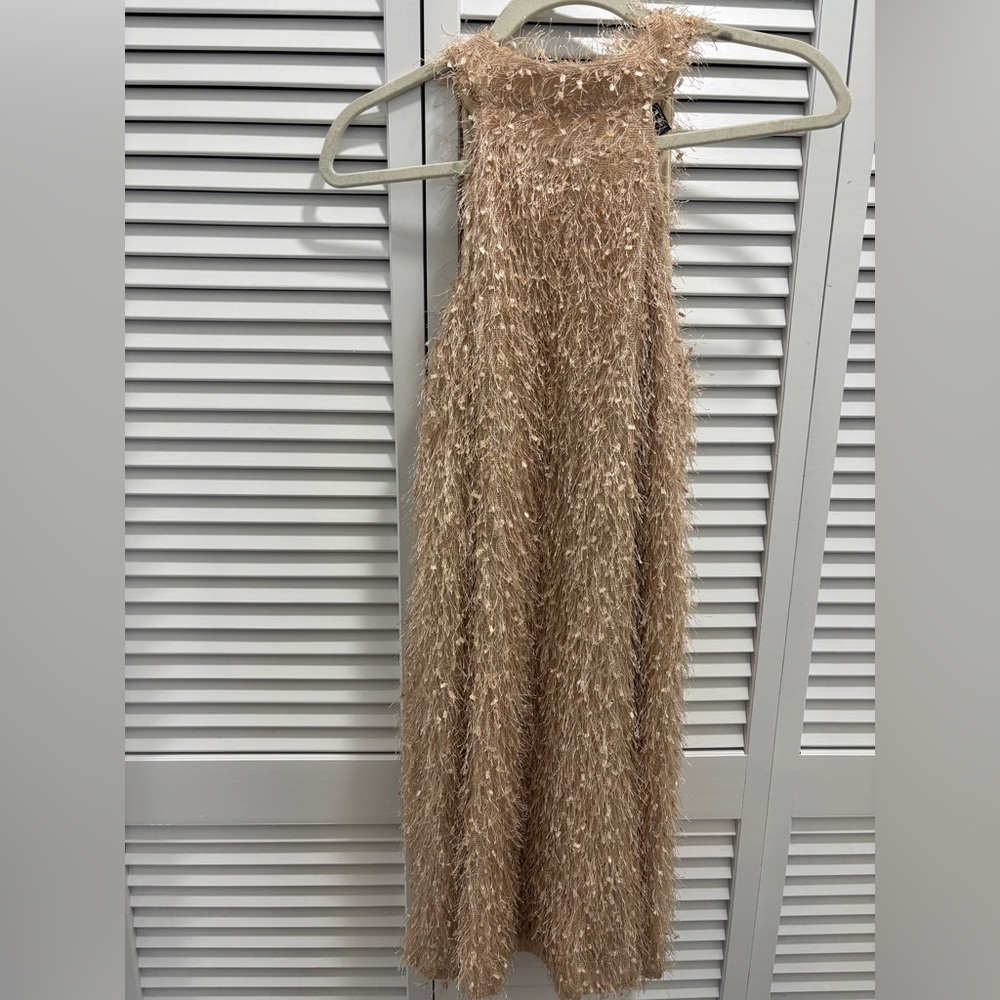 SHEIN Textured Fringe Cocktail Dress - Size L (US 8/10) NWOT